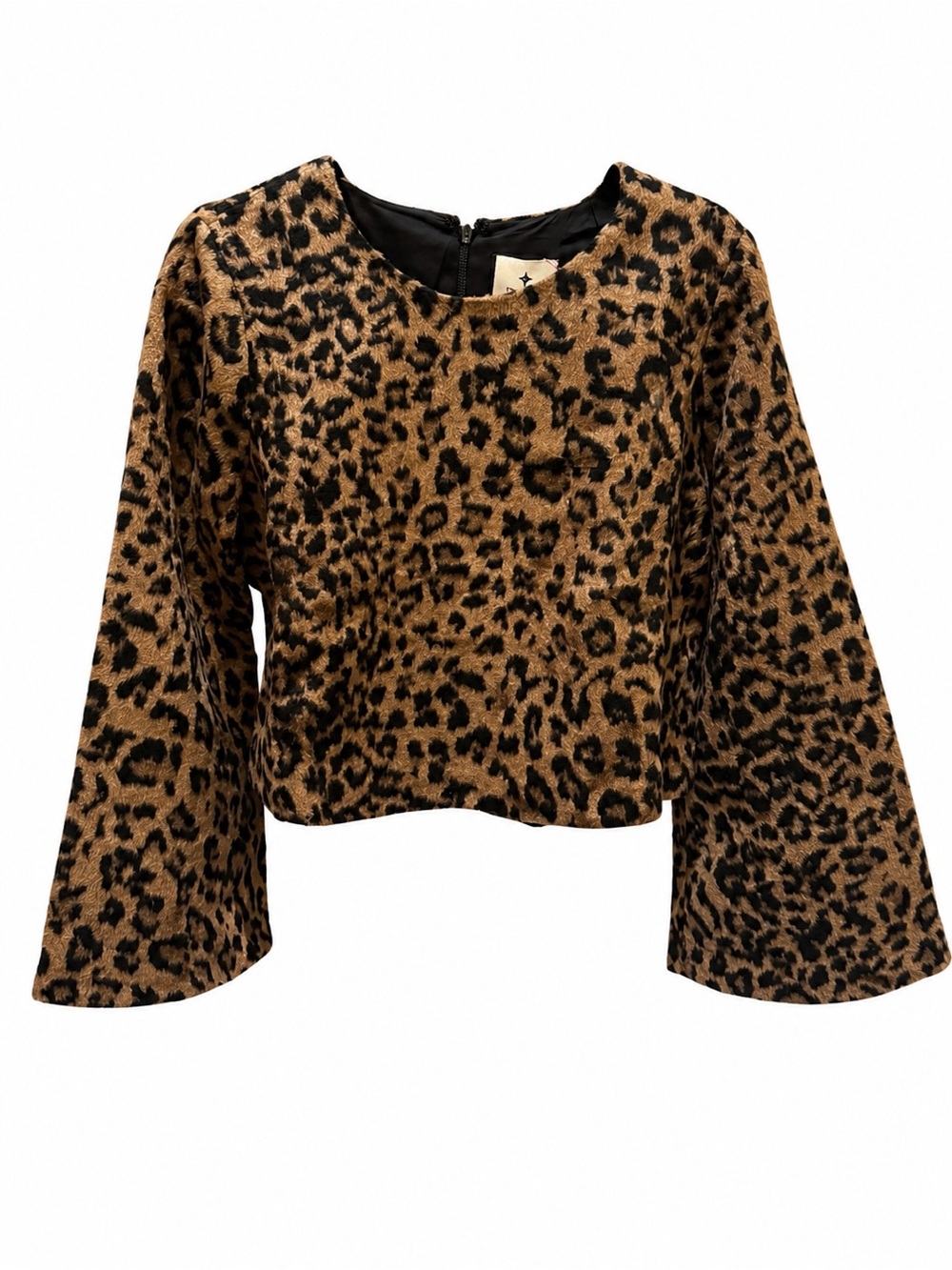 Tuckernuck Brushed Leopard Wool Maxine Top in the Brushed Leopard print